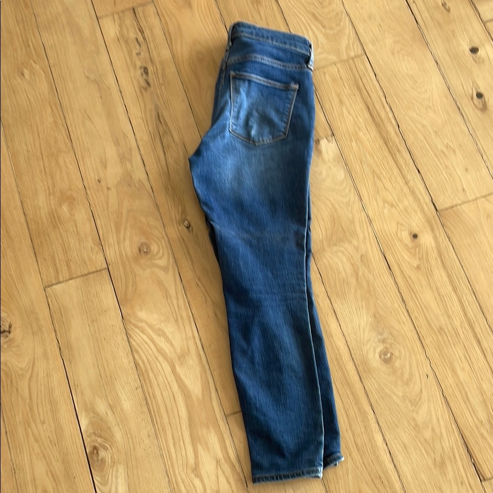 Blue Skinny Jeans with Lived-In Look